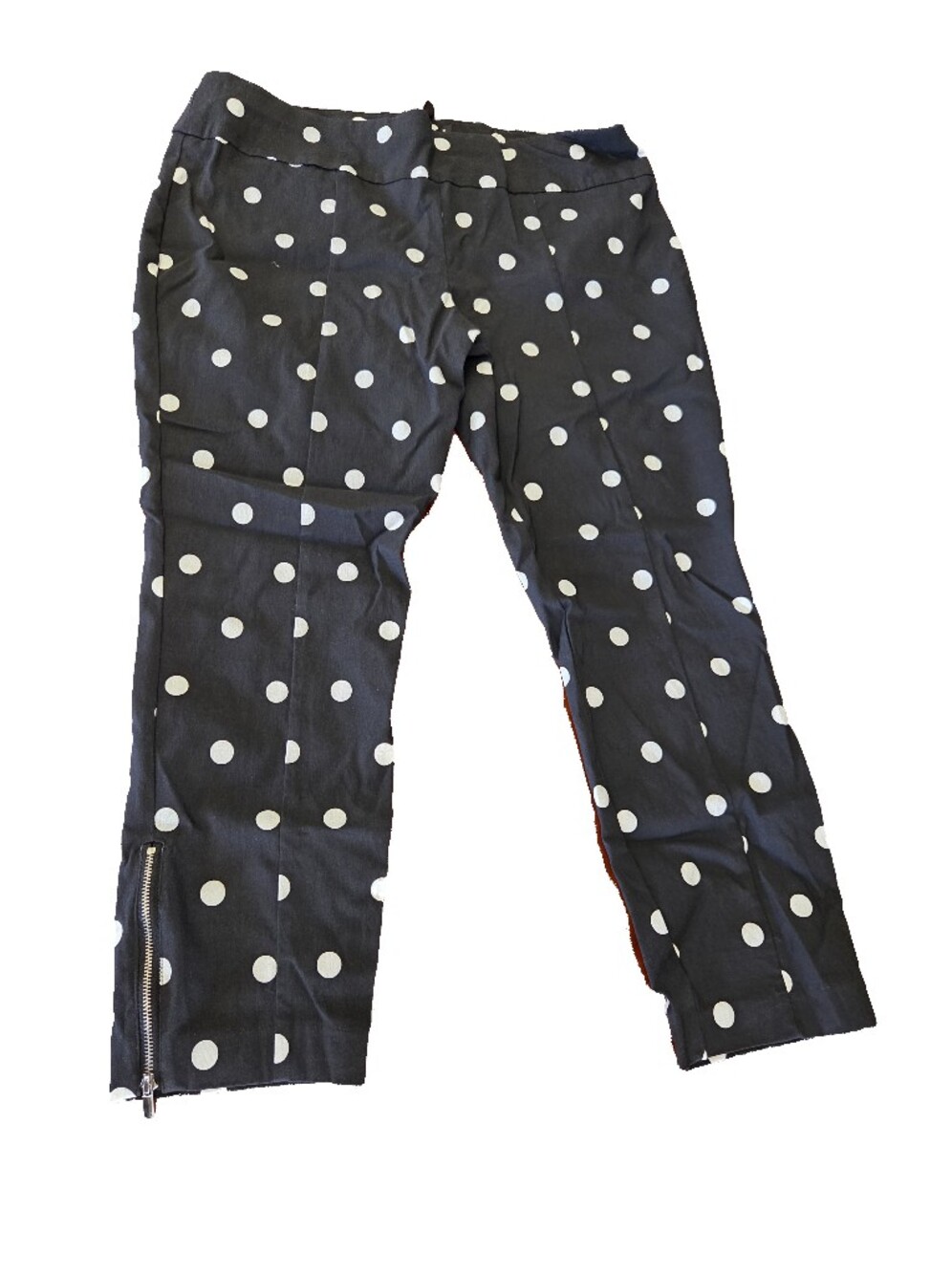 New York & Company Polka Dot Ankle Length Pants